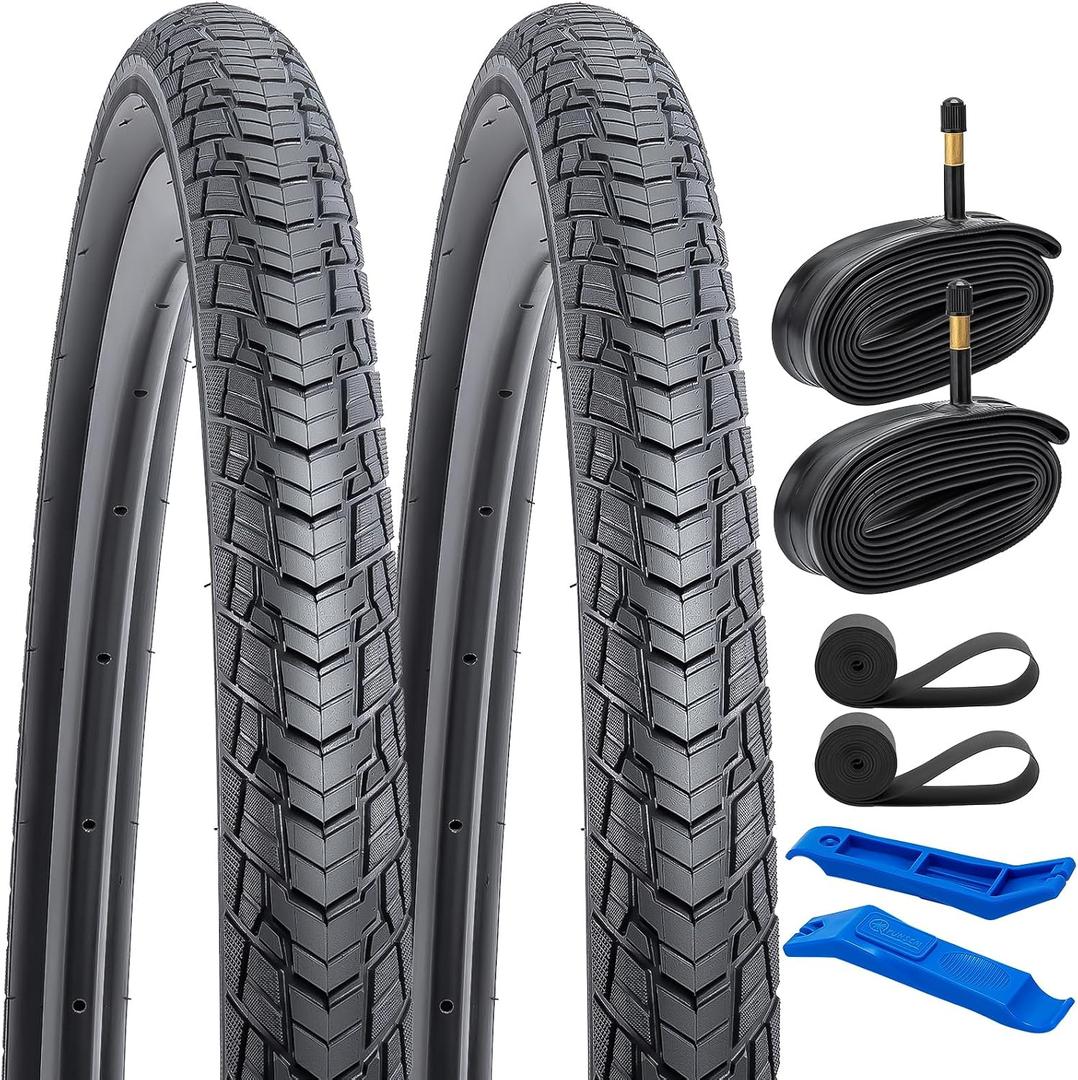 YUNSCM 2-PCS 700C Bike Tires 700x40C/42-622 Compatible with 700x38C 700x39C 700 x 40C 700x41C 700x42C Bike Bicycle Tires