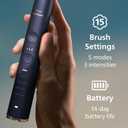 Philips Sonicare DiamondClean Smart 9700 Electric Toothbrush - Sonic Toothbrush with App, Pressure Sensor, 15 Brushing Settings, Replacement Reminder, Charging Travel Case, Lunar Blue, HX9957/71