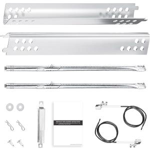 Hisencn Gas Grill Parts for Charbroil Grill Performance 463673519 463625217 463625219 463673517 463673017 463347519 463275517 463244819, 470-5200-W1, G470-0004-W1, Heat Plates Burner Tube 2 Burner