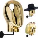 CHADWICK Mannequin Head Wall Mount Wig Stand, Chrome Wig Holder, Hanging Wig Stand, Hat Display Stand, 20 Inch Manikin Head Block for Wigs, Hats, Headwear, Luxury Look at Home, Salon, Head Swivels