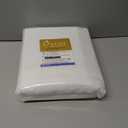 OWENIE Bob White Curtains 84 Inch Length 2 Panels Set for Living Room Bedroom, Light Filtering Rod Pocket Faux Linen Textured Curtain Drapes 84 inches Long, 2 Pcs Each 40Wx84L Inch, White