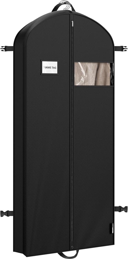 Simple Houseware 60'' Travel Garment Bag for Suits, Dresses, Coats, Tuxedos, Heavy Duty 300D Polyester (60-Inch Long w/o Pocket, Single)