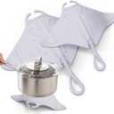 UMIRRO Cute Silicone Trivets for Hot Pots and Pans w/Pop-up Fun, Heat Resistant Mats for Quartz Countertop, Ocean Themed Pot Holder Pads for Coastal Decor, Kitchen Gifts for Beach Lovers Grey 2 Pack