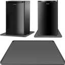 Mini Fridge Silicone Mat,24''x24''x0.5'', Under Refrigerator Mat Mini Fridge Drip Pan Prevents Appliance Leakage Water Spills, Protects the Floor From Damage and Cleanliness(Grey)