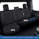 DISUTOGO Ford F150 Seat Covers Custom Fit for Ford F150 2009-2025 2026 and F250 F350 F450 2017-2025 2026 -Airbag Compatible, Pure Black Waterproof Faux Leather Car Seat Cover(110-Black/Front only)