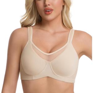Minimizer Bras for Women, Smoothing Underwire Seamless Bra, Full Coverage Shaping Lingerie for Fuller Busts,40/90D