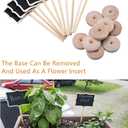 20PCS Wood Mini Chalkboard Sign and Replacement Stickers, Food Labels for Party Buffet,Blackboard for Message Board Signs,Weddings Place Cards, Birthday Party