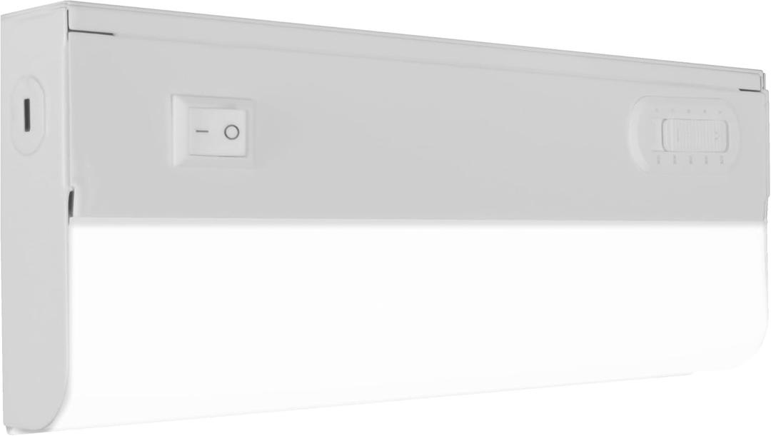 Nicor 9 LED Direct Wire Under Cabinet Light with On/Off Switch - Dimmable LED Lights for Kitchen - Selectable CCT 2700K-5000K, 340-360 Lumens, 5W - UCB Hardwired Under Cabinet Lighting Lighting