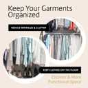 Higher Hangers Slim Black (Non-Velvet) Short Neck Vertical-Space-Saving Clothes Hangers, 40-Pack, Reduce Wrinkles & Max Closet Space in Home, Apartment, Dorm, RV, Boat, Yacht, 17 inches wide x 6 inches tall x 1/4 inch thick
