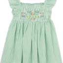 Little Me Clothes for Baby Girls' Sundress with Panty, 12 Months - 4 Toddler (Green)