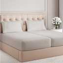 Split King Size 5 Piece Sheet Set - Comfy Breathable & Cooling Bed Sheets Set - Hotel Luxury Bedding for Women, Men, Kids, Teens, Boys & Girls - Deep Pockets and Wrinkle Free - Oeko-Tex - Light Grey