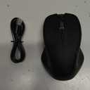 Mouse for MacBook Wireless Bluetooth Mouse Laptop MacBook Air Mac Pro Rechargeable Silent PC iPad Optical Mouse with Jiggler Dual Mode Switch Bluetooth 5.2/3.0 and 2.4GHz USB Type-C Receiver Black