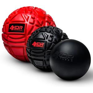 4KOR Massage Balls for Trigger Point Therapy - Myofascial Release Ball - Muscle Relief for Back, Neck, Shoulder, Foot Pain - Fitness Massage Balls for Mobility - Deep Tissue Release Ball