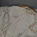 Oli Anderson Boho Duvet Cover Set Twin Size, Beige and Terracotta Color Clash 2 Pieces Microfiber Bedding Set, Durable and Super Soft Duvet Covers with Zipper and Ties, 68"*90"