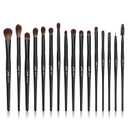 Jessup Eye Brushes Set, Vegan Makeup Brushes with Concealer Powder Eyeshadow Blending Eyeliner Spoolie Brush, 16pcs Premium Synthetic Black Cosmetic Brush T272