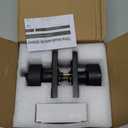 Goldenwarm KeyedAlike Exterior Door Knob with Key, Zinc Alloy Matte Black Door Knob Exterior, Locking Doorknob with Lock and Key, Bedroom (1 Pack)