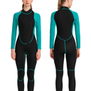 REALON Full Mens Womens Wetsuit 3mm Neoprene Diving Scuba Swimming Thermal Wet Suits Front/Back Zipper Cold Water Warm Swimsuit, Lack Blue, 4XL