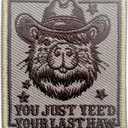 You Just Yee'd Your Last Haw 3 Inches Iron On/Sew On Embroidered Applique Patch, Cowboy Capybara Embroidery Patches, DIY Accessories for Backpacks, Army Vests Bags Hats Clothes, Western Gifts