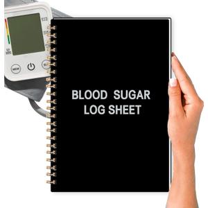 Blood Pressure Log Book - Spiral Bound Blood Pressure Log Book for Daily Tracking Recording of Blood Pressure Medication at Home, 8.5 x 5.8 Inch, 118 Pages, Black