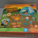 FUN LITTLE TOYS Pop Up Play Tent with Camping Gear and Tools Set, Outdoor Toys for Kids
