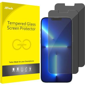 JETech Privacy Screen Protector for iPhone 13 Pro Max 6.7-Inch, Anti Spy Tempered Glass Film, 2-Pack