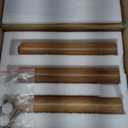 9 Inch Small Wooden Step Stool, multifunctional footstool, shoe changing stool, indoor plant stand, portable and sturdy, suitable for living room, kitchen, bedroom, bathroom (Walnut wood color)