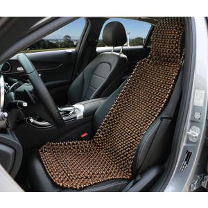 Natural Wood Beaded Seat Cover Massaging Cooling Cushion for Car Truck. Keeps The Back from Getting Sweaty While Driving. Makes Driving More Bearable and Less Painful On Long Trips