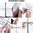 Polmart 3-Tier Spinning Display Stand Heavy Duty Adjustable Countertop Stand for Retail, Jewelry, Cosmetics, Crafts Sturdy Metal Base 360 Rotating Tiers with Height Adjustable (Silvery)