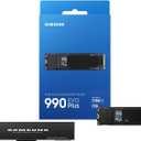 Samsung 990 EVO Plus SSD 1TB, PCIe Gen 4x4, Gen 5x2 M.2 2280, Speeds Up-to 7,150 MB/s, Upgrade Storage for PC/Laptops, HMB Technology and Intelligent Turbowrite 2.0, (MZ-V9S1T0B/AM)