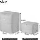 2Pcs Super Space Saving Self Compression Organizer, Quilt Storage Bags, Self Compression Storages Bags, Storage Bags for Quilts, Sweaters, Blankets (grey)