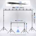 EMART Backdrop Stand 10x7FT Adjustable Back Drop Stand for Party Photoshoot