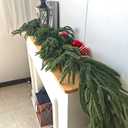 70 Inch Winter Christmas Real Touch Norfolk Pine Garland for Doors Mantle, Green Artificial Greenery XMAS Garland for Indoor Outdoor, Rustic Farmhouse Christmas Fireplace Mantle Home Decoration