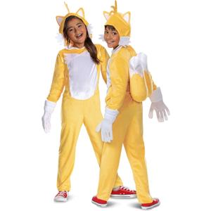 Disguise Child Sonic Tails Deluxe Costume for Kids, Official Sonic Movie 3 Costume With Inflatable Tail (M (7-8))