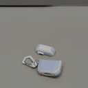 with Safety Lock for AirPods 4th Generation Case 2024, Unique Cute Kawaii AirPod 4 Case with Cleaning Kit and Keychain, iPod 4 Case for Women Girls Kids -Sky Blue