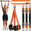 Pull Up Assistance Bands, Adjustable Heavy Duty Resistance Band for Pull Up Bar, Pull Up Assist Bands with Feet Rest for Strength Training, Home Fitness Workout Equipment, Height Adjustable