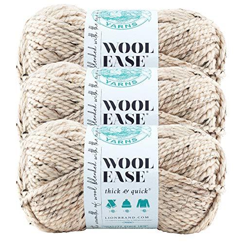 1 PC  Lion Brand Yarn 640-123E Wool-Ease Thick and Quick Yarn , 97 Meters, Oatmeal3
