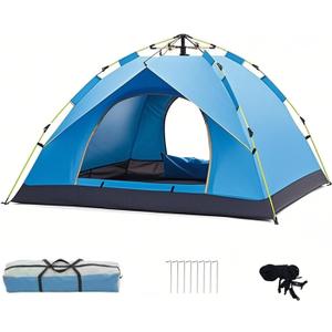 Portable Camping Tent 2 Person Lightweight Tent for Outdoor, Hiking, Mountaineering and Travel (Blue)