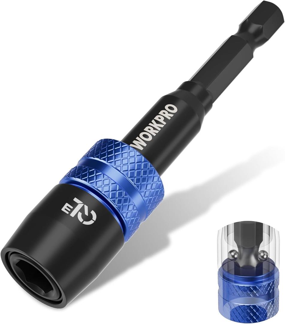 WORKPRO Drill Screwdriver Bit Holder for Impact Driver Bits, 3" Drill Bit Extension, 1/4 Inch Hex Shank Quick Release Extension Adapter, Ideal for Nuts, Drills and Socket Driver Adapters