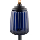 TIKI 65" Twilight Box Steel/Glass Outdoor Torch Blue