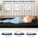 Simple Deluxe 4-Inch Twin Tatami Mattress, Japanese Futon Foldable Mattress with Removable Washable Cover, Portable Floor Bed for Bedroom, Guest Room, Camping, and Everyday Use Black