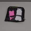 Miamica Travel Laundry Bag, Wash, Dry, Fold, Repeat, Black, 21" x 22", Dirty Laundry