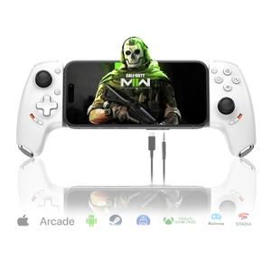 Mobile Gaming Controller for Android and iPhone 17/16/15 Series (USB-C) PS Remote Player Gamepad for PS5/PS4/Xbox/PC with Hall Joysticks/Hall Trigger/3.5mm Audio Jack/Cloud Gaming Controller, Plug & Play (White)