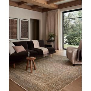 Loloi Amber Lewis Molly Collection MOL-06 Gold/Blue 2'-7" x 7'-9" Low Pile Runner Rug (2'7" x 7'9" (Rectangular))