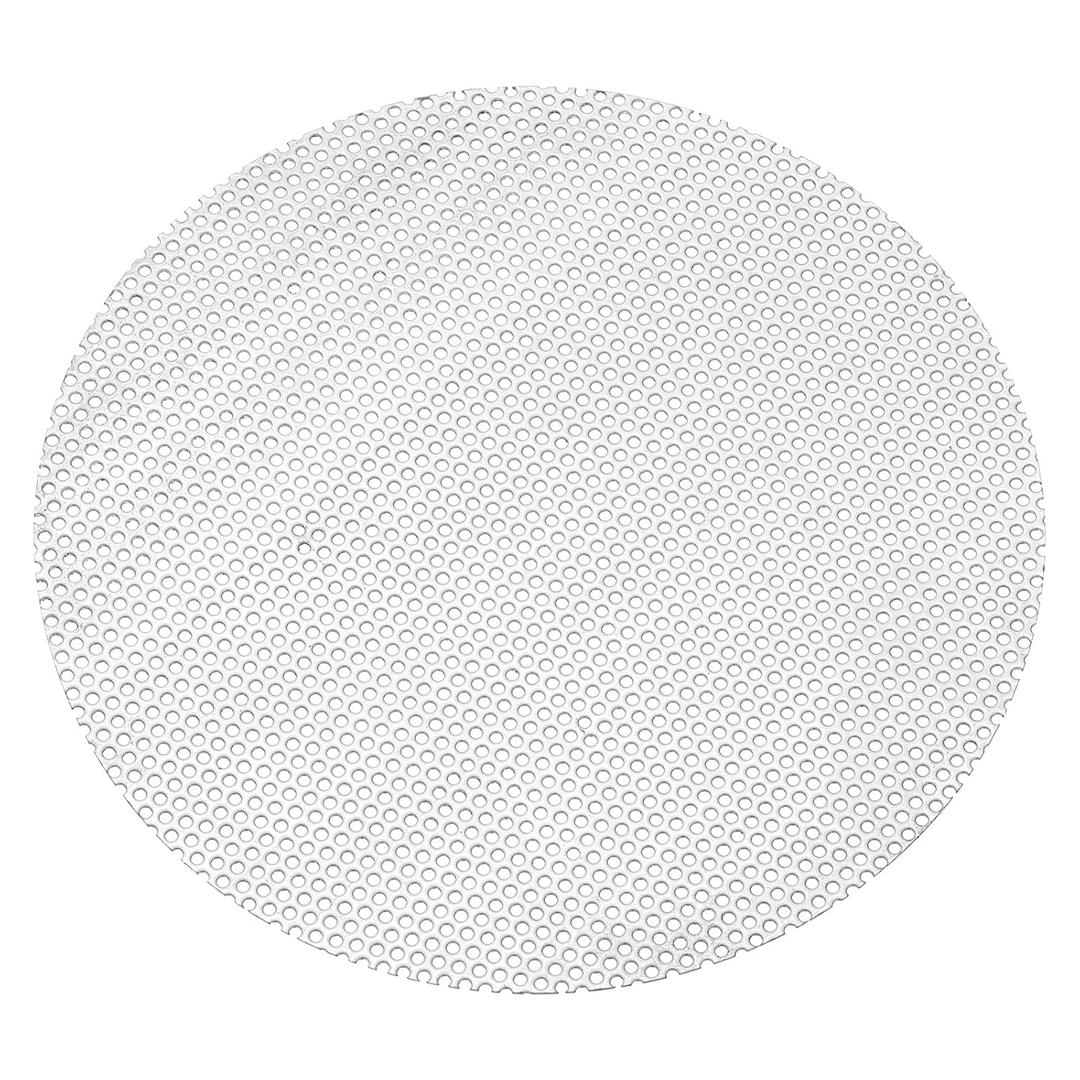 PATIKIL 6" Diameter 304 Stainless Steel Perforated Sheet, 0.06" Hole 19GA Expanded Metal Mesh Round Slices Plate Screen Decorative Meshes for Ventilation Grill Smoking, Silver Tone (5.9inch)