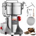 VEVOR 2000g Electric Grain Mill Grinder, High Speed 3400W Commercial Spice Grinders, Stainless Steel Pulverizer Powder Machine, for Dry Grains Spices Cereals Coffee Corn Pepper, Swing Type