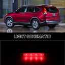 3rd Third Brake Light for Honda CRV CR-V 2012 2013 2014 2015 2016 LED High Mount Stop Light Brake Lights 3rd Stop Lamp Replace 34270-T0A-A01 34270TFCH01 (White Shell)
