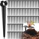 100 Pcs Irrigation Drip Support Stakes 1/2 Inch Tubing Hose Holder, Pipe Universal Drip Lines Tubing Hose for Gardening Patio Lawn Irrigation Growing