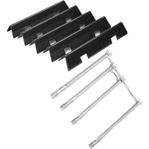 SafBbcue Spirit e330 Grill Parts for Weber Spirit e330 Parts 7636 Flavorizer Bars 68948 65518 Burner Tube for Weber Spirit E330 E335 SP330 SP-335 Grill Replacement Parts, Porcelain Steel (black)