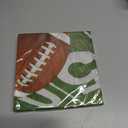 Creative Converting Football Field Disposable Party Paper Napkins, 16 Count, Brown 6 Pack