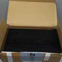 Nuanchu 90 Pcs 3D Slat Wall Panels, 12"x12" PVC Fluted Wall Paneling for Interior Decor, Paintable Waterproof Textured Tiles for Living Room TV Background Gaming Room, 32 Sq. ft Coverage (Black)